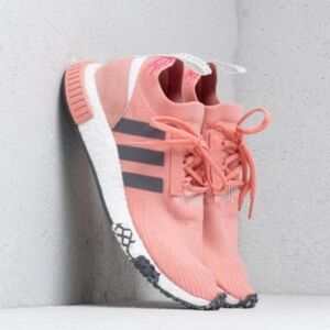 Pink and gray Adidas sneakers women's
